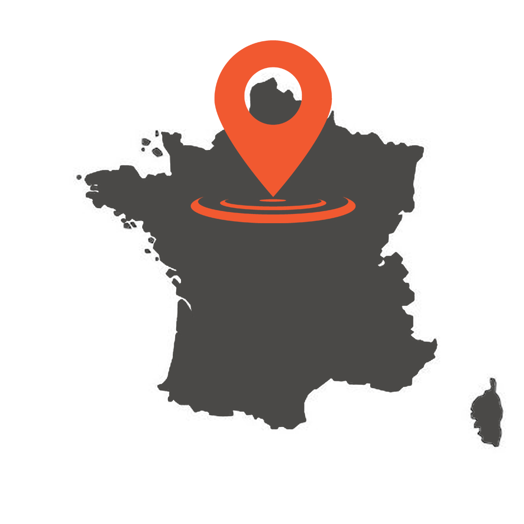 Carte de France + fleche