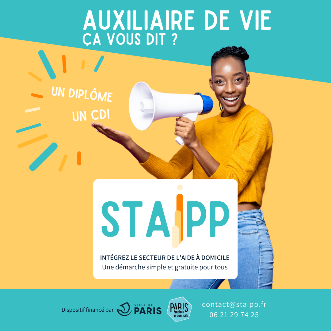 STAIPP, un dispositif financé par la Ville de Paris "Street sourcer" et former pour favoriser l’attractivité des métiers de l'aide à domicile